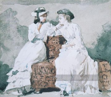  pittore peintre - Deux femmes réalisme peintre Winslow Homer